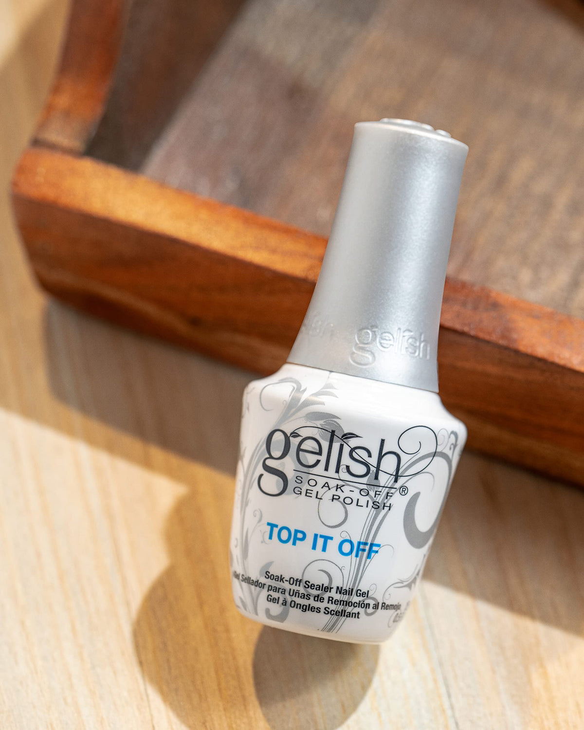Gelish brush close-up demonstrating smooth, even application benefit