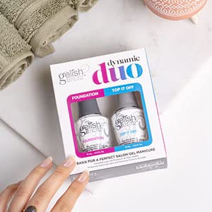 Gelish Top It Off Sealer Gel poured sample showing high-gloss finish that protects polish