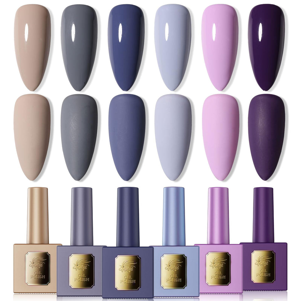 GELLAKTIK front packaging showing six gel polish bottles and benefits
