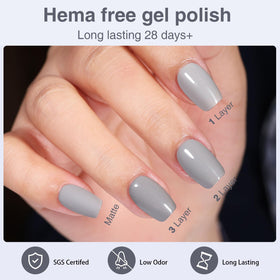 GELLAKTIK shades swatches on fan displaying beige to dark purple choices