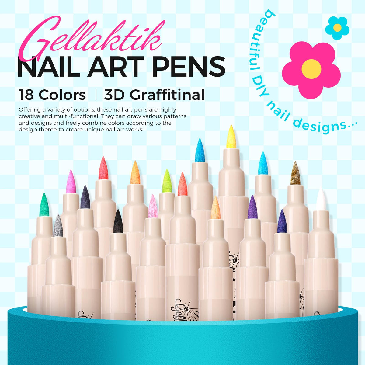 GELLAKTIK close-up of 0.7mm fine tip delivering precise lines and control
