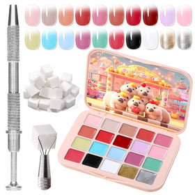 gellaktik front packaging showing complete 20-color kit with accessories