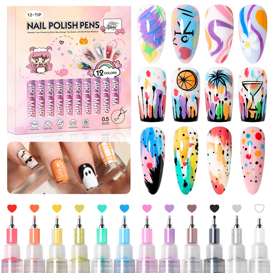 GELLAKTIK front packaging showing all 12 colors and set benefits