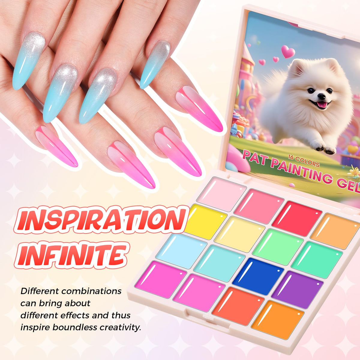 GELLAKTIK lifestyle mani session with lamp and tools, professional results at home benefit