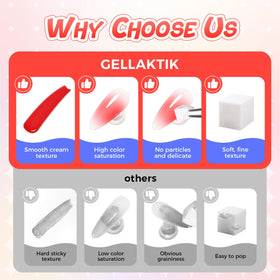 GELLAKTIK on nail in use gradient demo, smooth ombre finish benefit