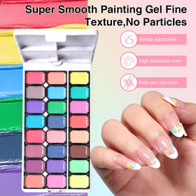 GELLAKTIK open palette overhead view displaying color families for easy mixing and planning