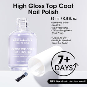 GELLEN application demonstration on hand proving easy use and improved polish adhesion
