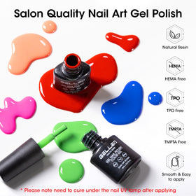 GELLEN base and top coats close-up showing texture for stronger adhesion benefit