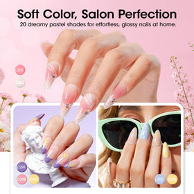 GELLEN base and top coats close-up demonstrating glossy finish