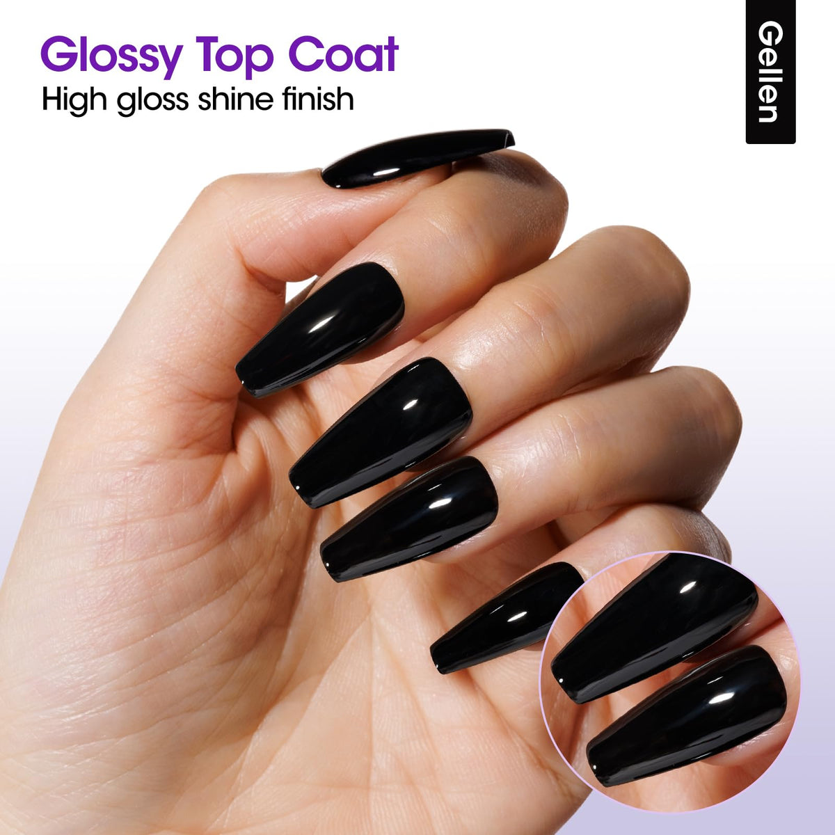 GELLEN base coat on nail demonstrating adhesion and smoother polish