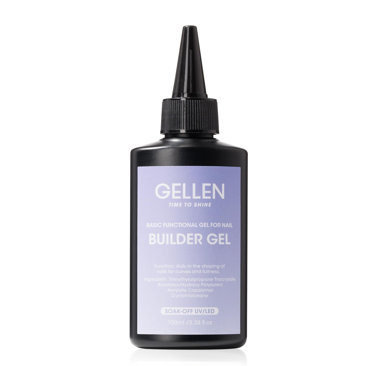 GELLEN bottle front view showing professional 100ml size and clear gel benefit