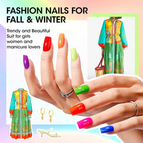 GELLEN swatch fan of all 12 neon shades for color selection
