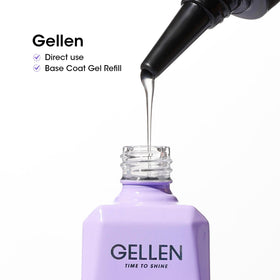 GELLEN cured nail closeup demonstrating glossy durable finish advantage