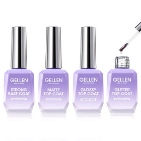 GELLEN front packaging showing four 18ml bottles and kit benefit