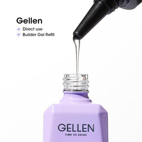 GELLEN cured nails with glossy finish showing long-lasting shine benefit
