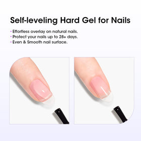 GELLEN gel being applied to build apex demonstrating stronger nail structure