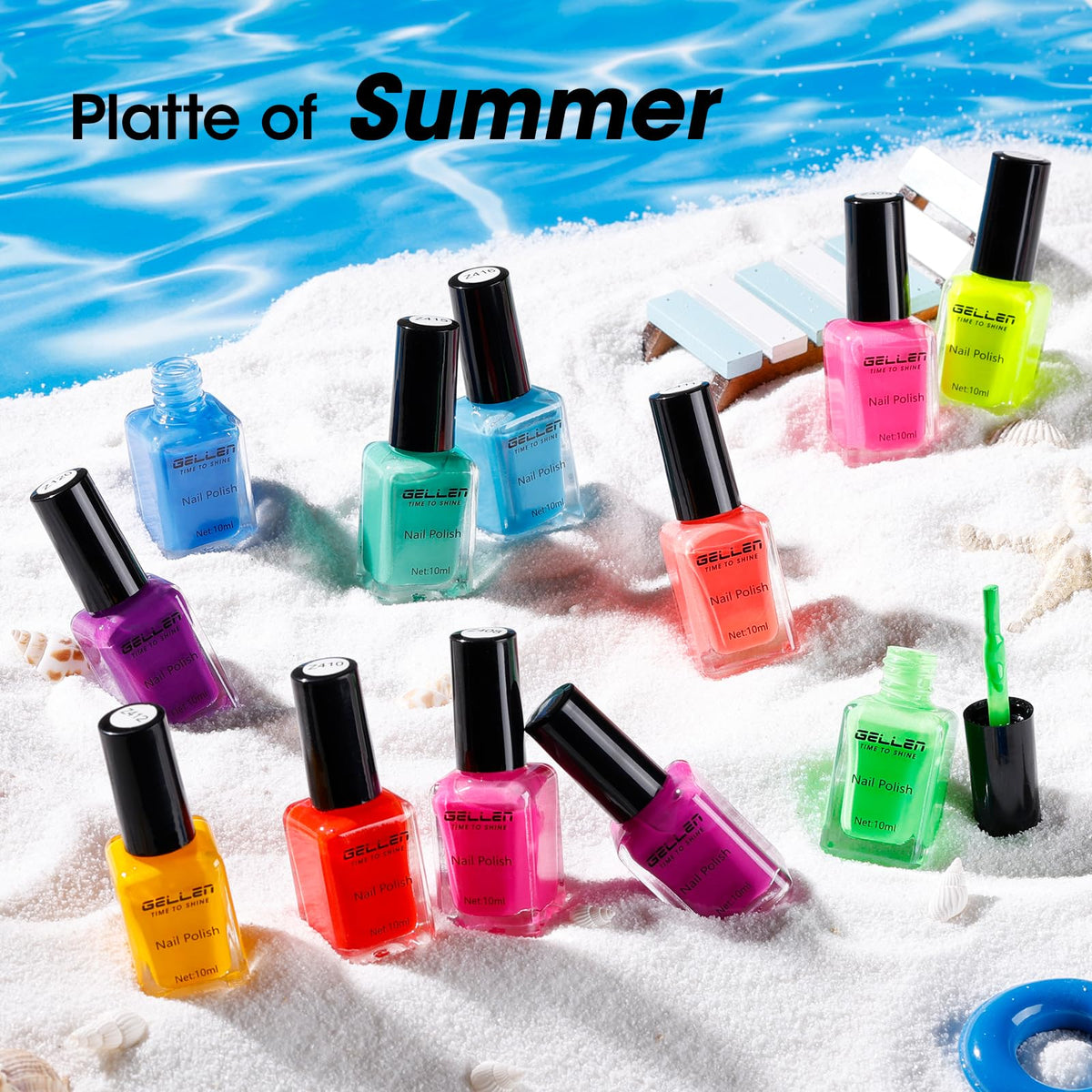 GELLEN polished nails in a summer setting for vibrant festival-ready look