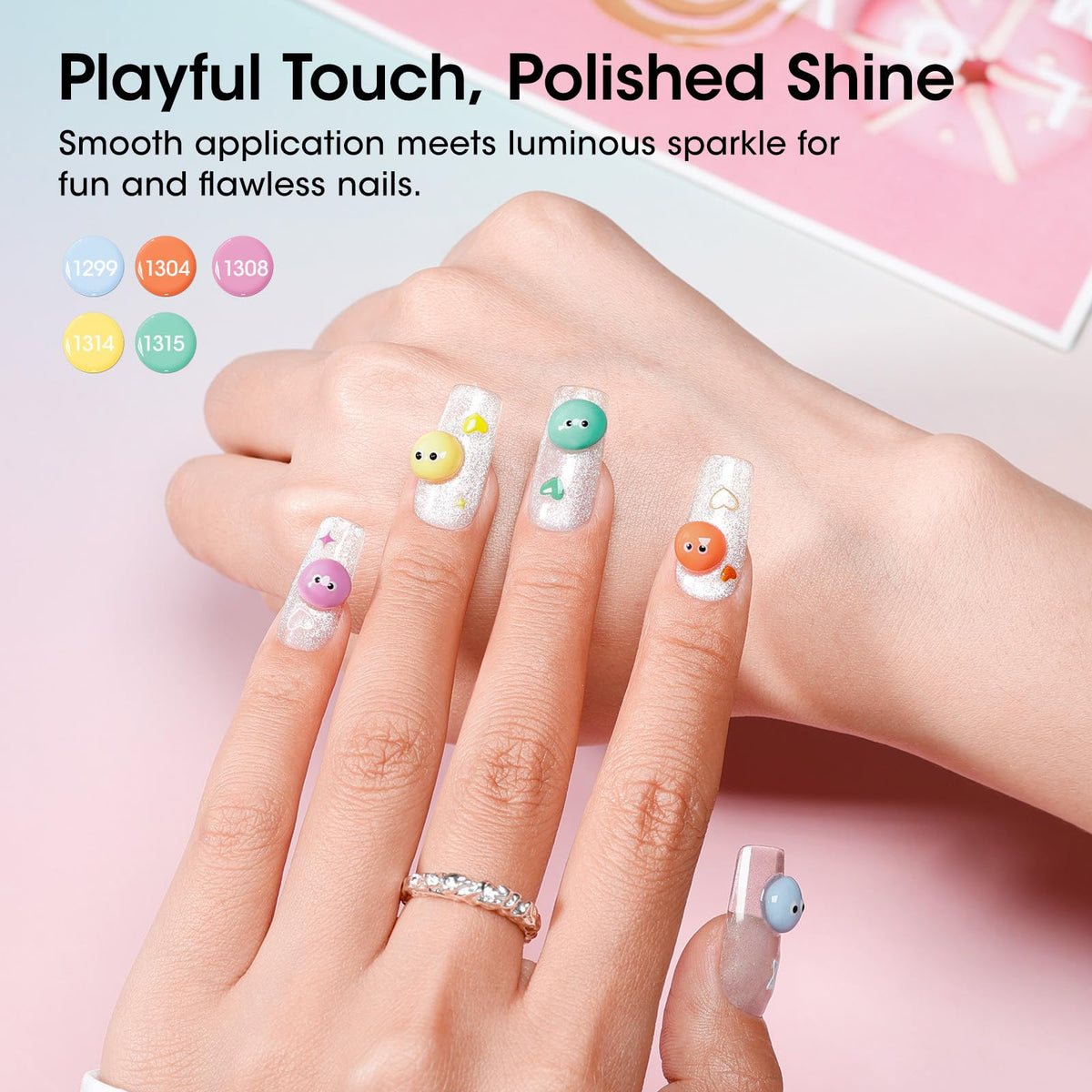GELLEN nails with ombre and cat-eye effect showcasing creative results