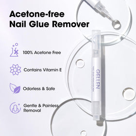 GELLEN pen held in hand demonstrating one-handed controlled glue dispensing benefit