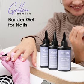 GELLEN in-salon application image showing ease-of-use and professional results