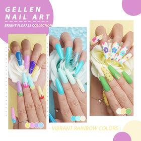 GELLEN polish bottles beside a hand for scale to show 6ml portable size