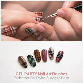 GEL PARTY brush painting tiny floral nail art for crisp results