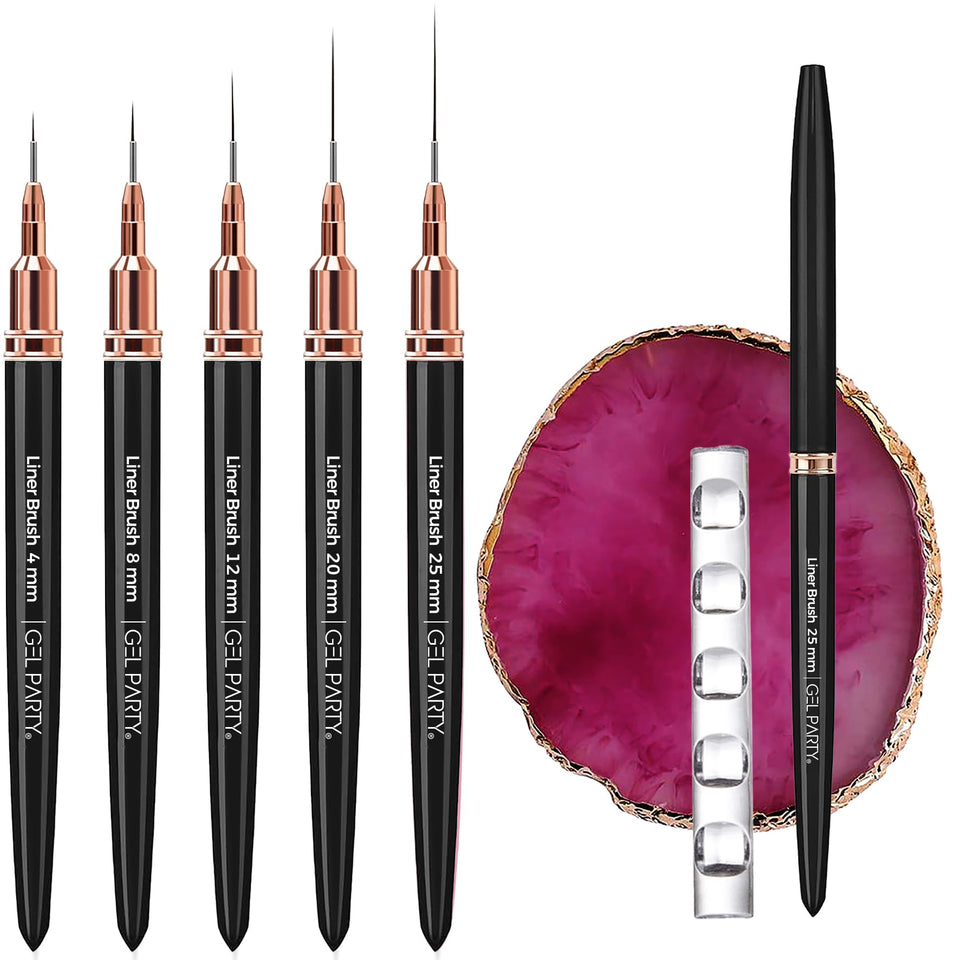 GEL PARTY front view of brush set showing complete kit and benefits
