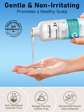 Gembooxt bottle beside common items to show size and travel-friendly scale