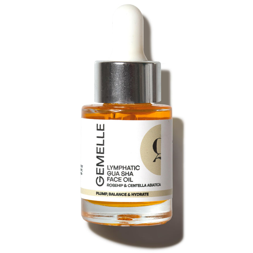 GEMELLE front packaging showing compact 15ml travel bottle and benefits