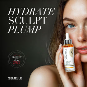 GEMELLE oil texture close-up drop illustrating lightweight, non-greasy glide