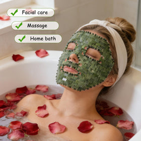 gemshan jade mask chilled in refrigerator illustrating cooling pore-tightening benefit