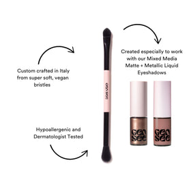 GEN SEE brush fluffy end close-up showing soft diffusion for seamless blending