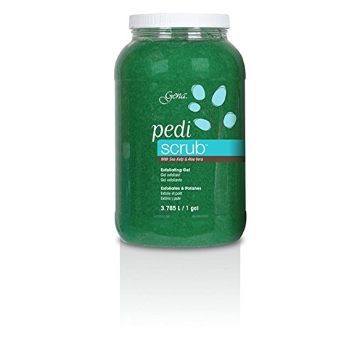 Gena front-packaging view showing gallon label and professional salon-ready capacity
