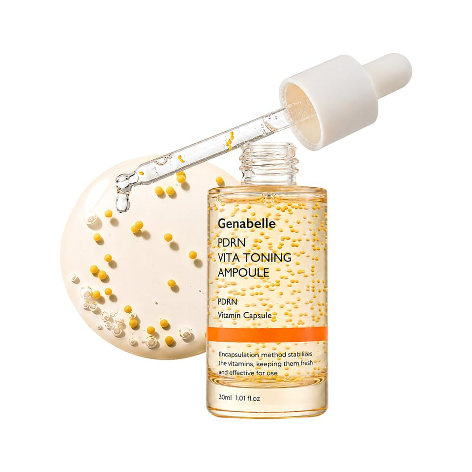 Genabelle ampoule front packaging showing sleek bottle and product name benefits