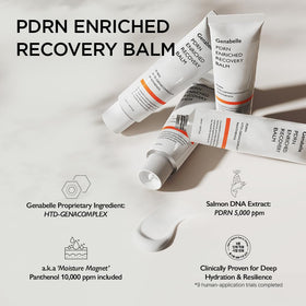 Genabelle balm texture close-up highlighting creamy finish and fast-absorbing hydration benefit