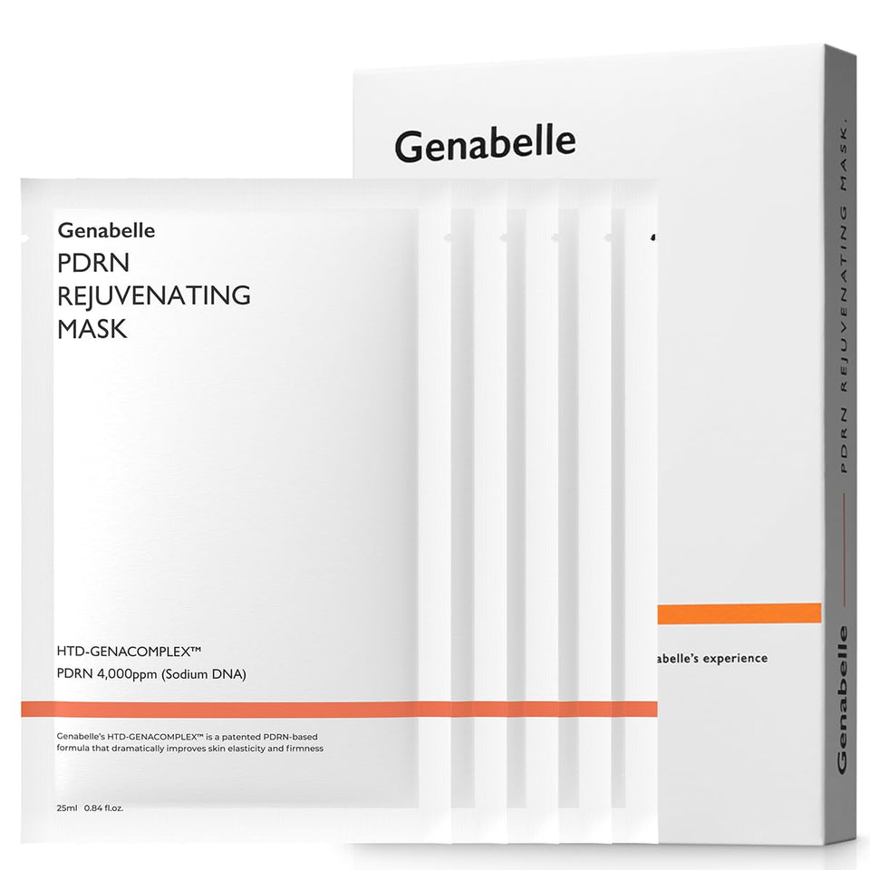 Genabelle front packaging showing five mask sachets and clean design for hydration
