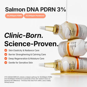Genabelle ingredient panel label showcasing key actives and transparency benefit