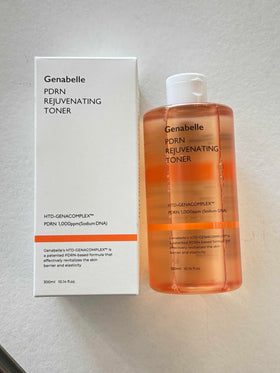 Genabelle bottle on bathroom shelf lifestyle scene suggesting daily routine integration