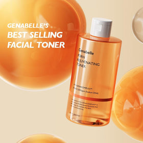 Genabelle bottle next to ruler displaying 300ml size for scale and volume clarity