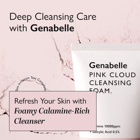 Genabelle calamine powder detail highlighting soothing, oil-absorbing benefit