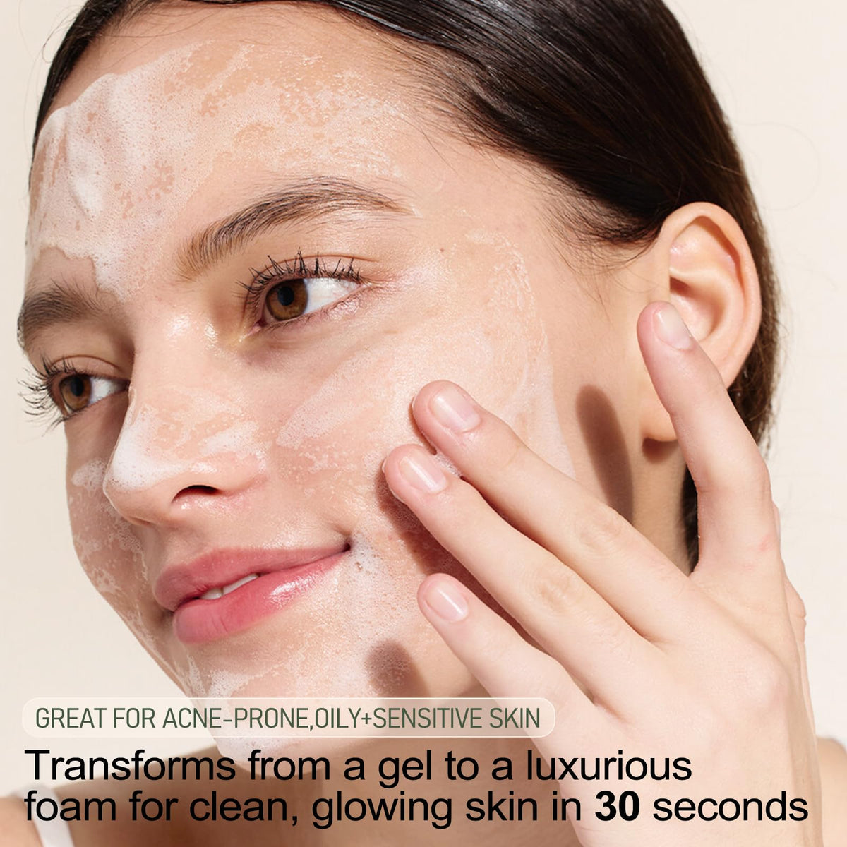 Generic 75 gel texture closeup showing hydrating, clear consistency