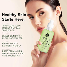 Generic 75 in use woman washing face demonstrating gentle cleanse