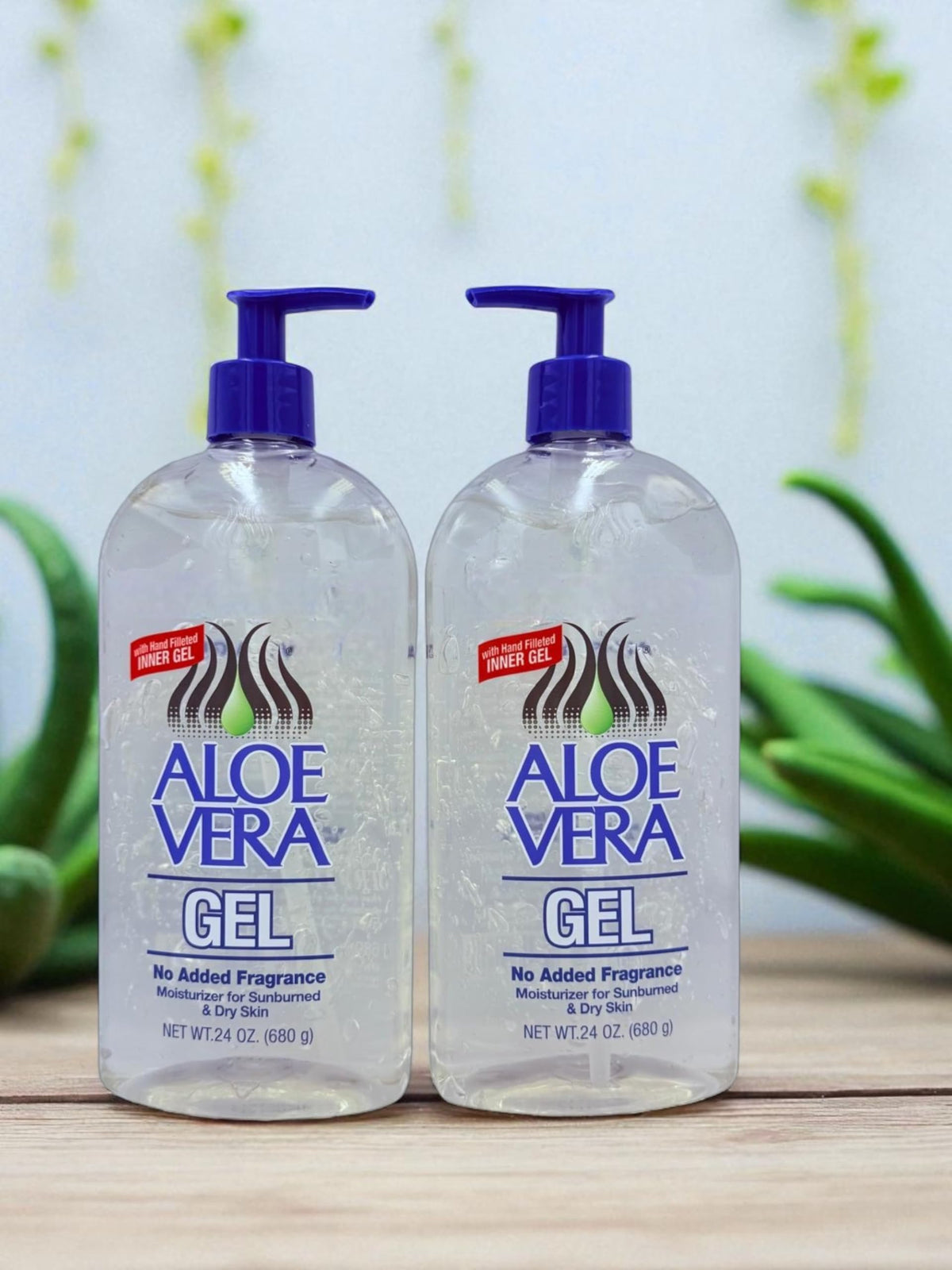 Generic aloe vera being applied to forearm demonstrating soothing effect and cooling relief