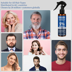 Generic brand application on beard area demonstrating targeted regrowth