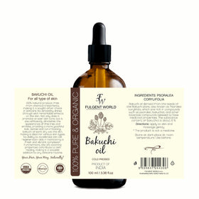 Generic bakuchi oil in hand being applied to face demonstrating gentle nourishment