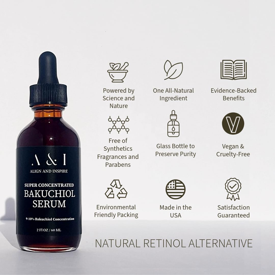 Generic bakuchiol serum dropper dispensing oil demonstrating precise application benefit