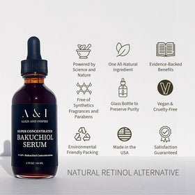 Generic bakuchiol serum dropper dispensing oil demonstrating precise application benefit
