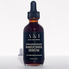 Generic bakuchiol serum front packaging showing clean label and 2 oz size benefit
