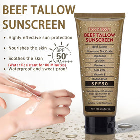 Generic beef tallow spread on arm demonstrating non-greasy finish