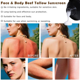 Generic beef tallow cream texture close-up highlighting quick absorption